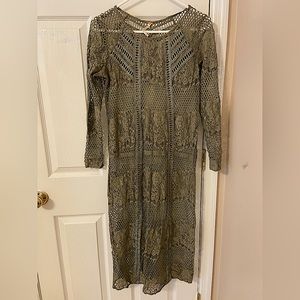 Free People Midi Dress in Olive